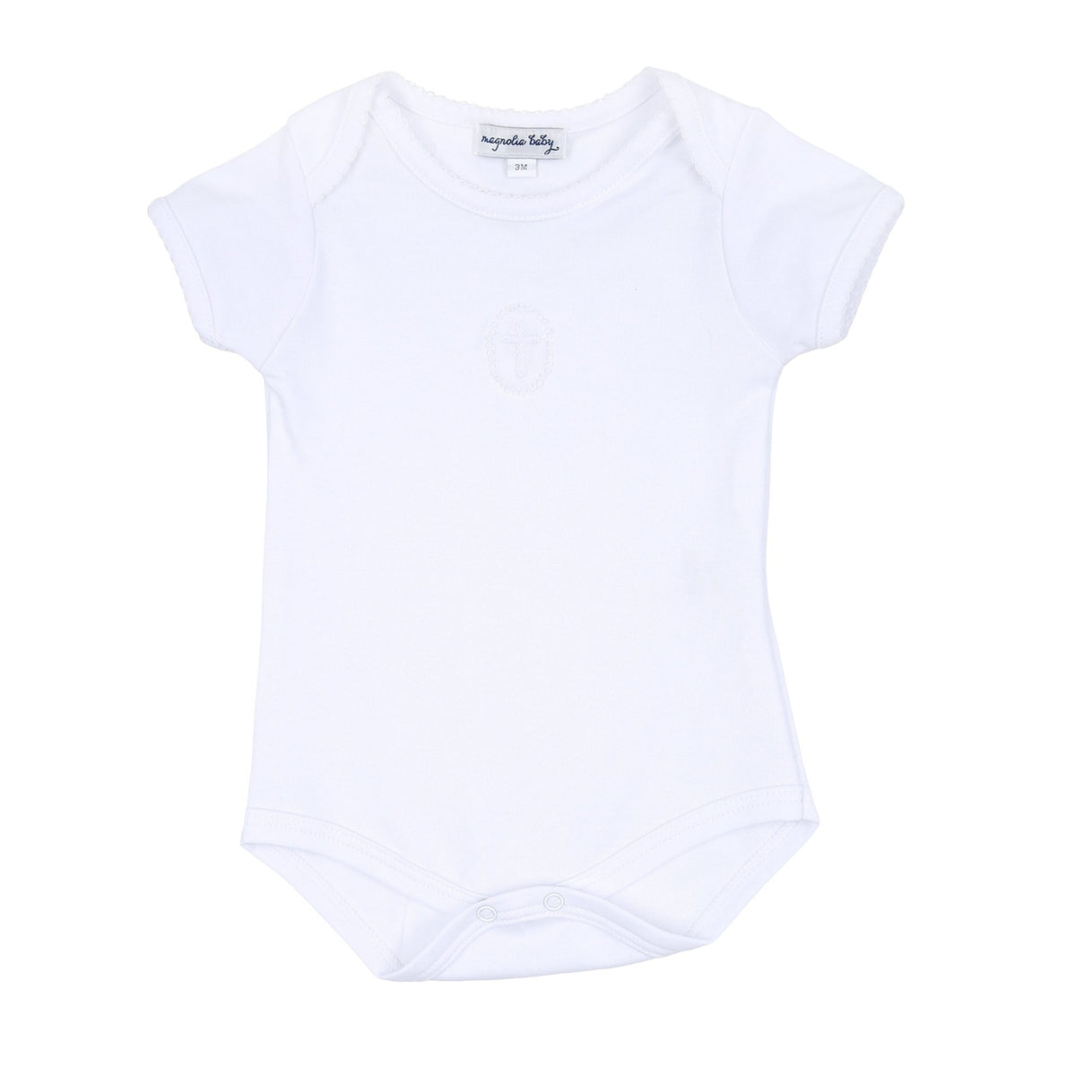 Blessed Embroidered Bodysuit - White - Magnolia Baby Unisex