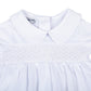 Blessed Smocked Short Sleeve Gown - White - Magnolia Baby Unisex