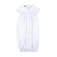 Blessed Smocked Short Sleeve Gown - White - Magnolia Baby Unisex