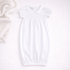 Blessed Smocked Girl Short Sleeve Gown - White - Magnolia BabyGown