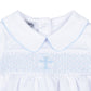 Blessed Smocked Short Sleeve Gown - Blue - Magnolia Baby Unisex