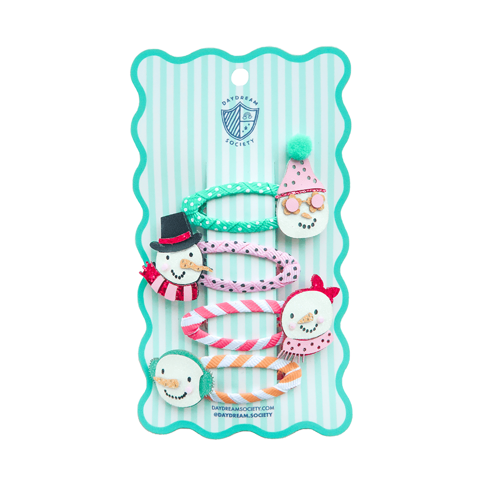 Jollity & Co. + Daydream Society_Blizzard Buddies Snowman Hair Clip - Set of 4_1
