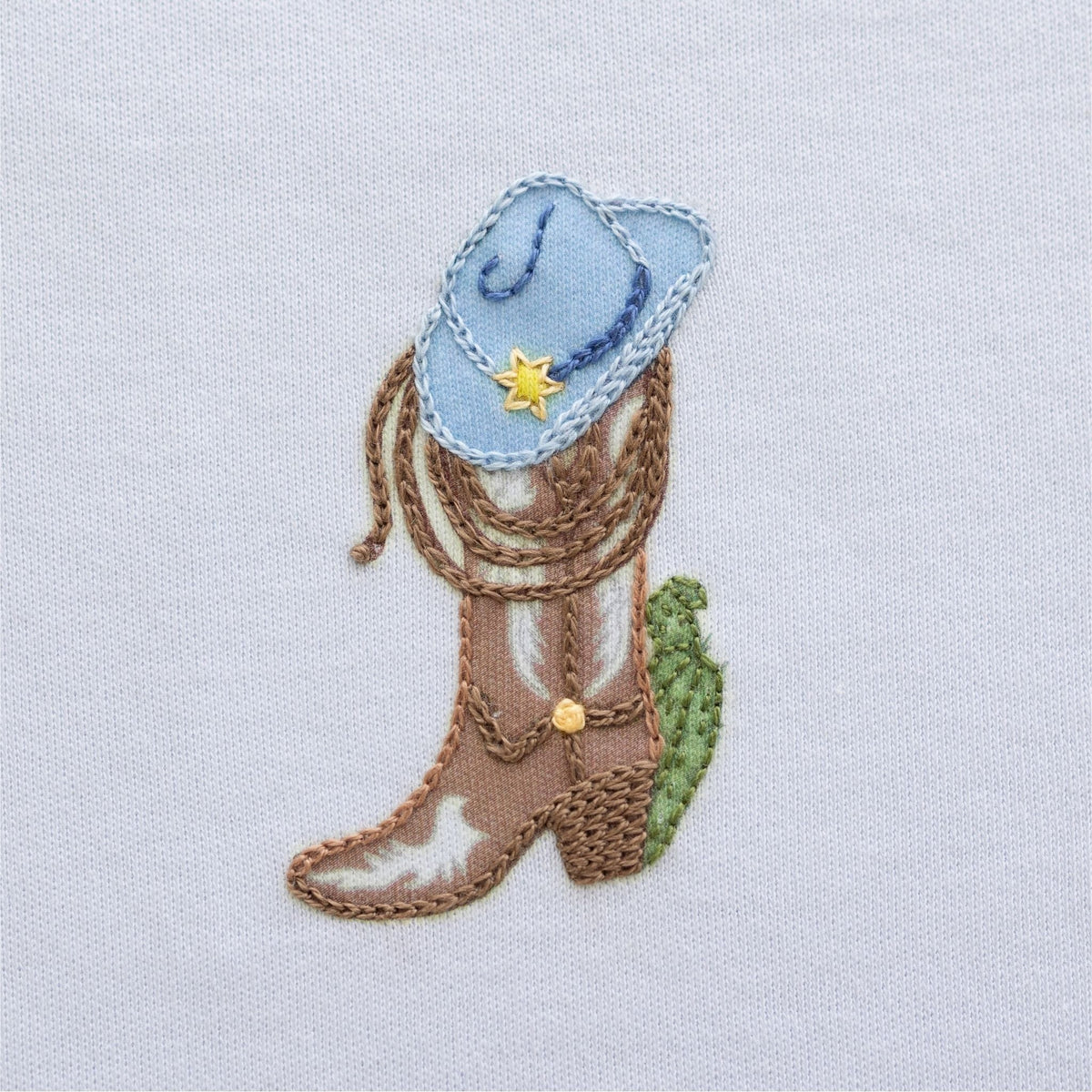 Boots and Blooms Long Pajamas - Light Blue - Luna and ArloLong Pajamas