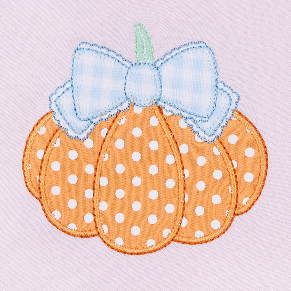 Magnolia Baby_Bowtique Pumpkin Applique Long Pajamas_2