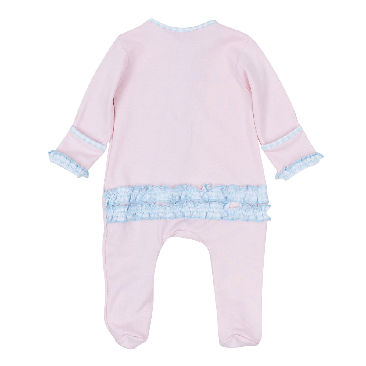 Magnolia Baby_Bowtique Pumpkin Applique Ruffle Zip Footie_3