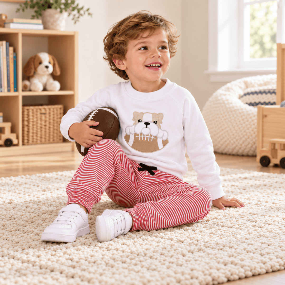 Magnolia Baby_Boy Playwear Set - Bulldog Pride Sweatshirt_2
