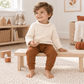 Magnolia Baby_Boy Playwear Set - Ivory Sweater & Chestnut Joggers_1