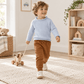 Magnolia Baby_Boy Playwear Set - Light Blue Rollneck Sweater & Chestnut Joggers_2