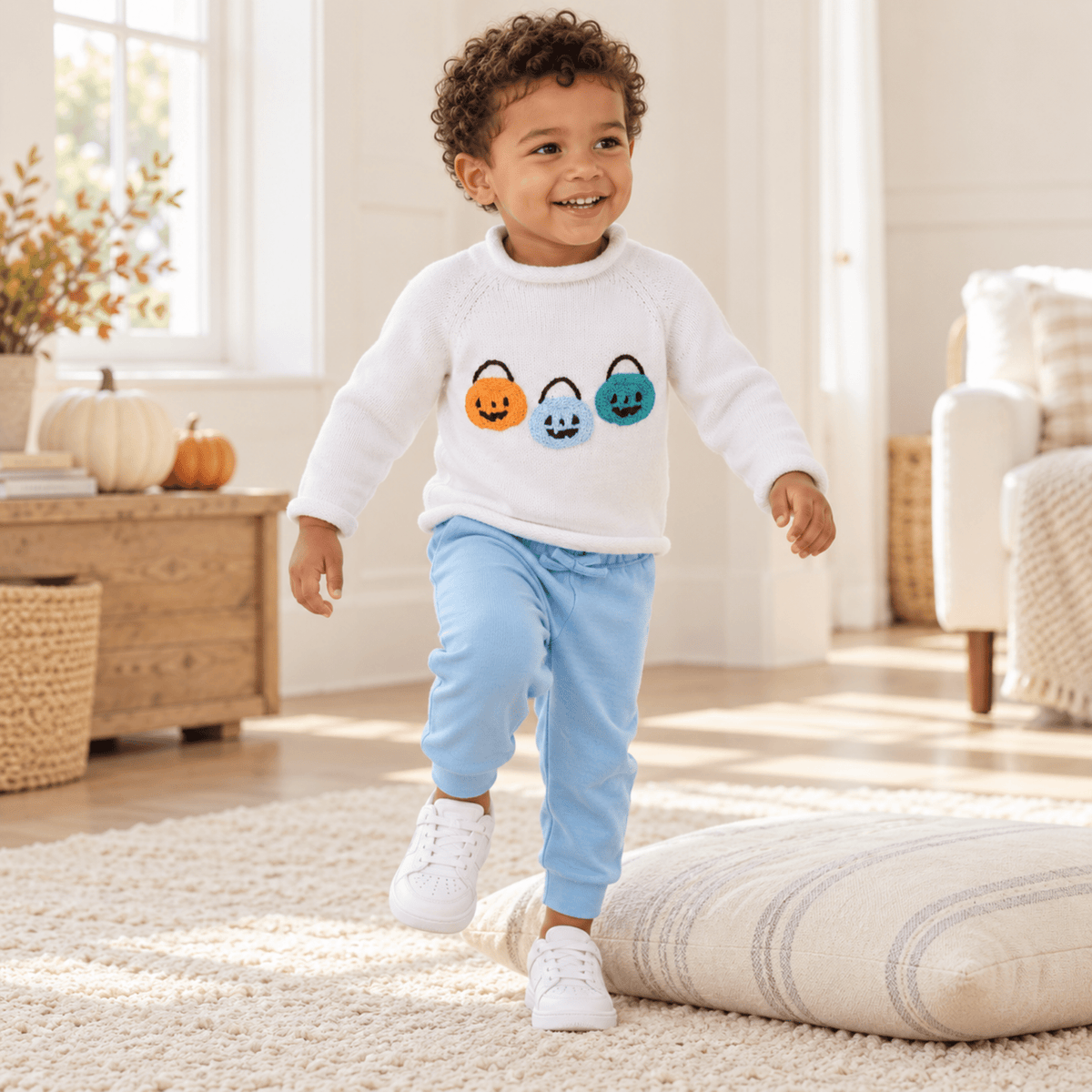 Magnolia Baby_Boy Playwear Set - Pumpkin Party Sweater + Joggers_2