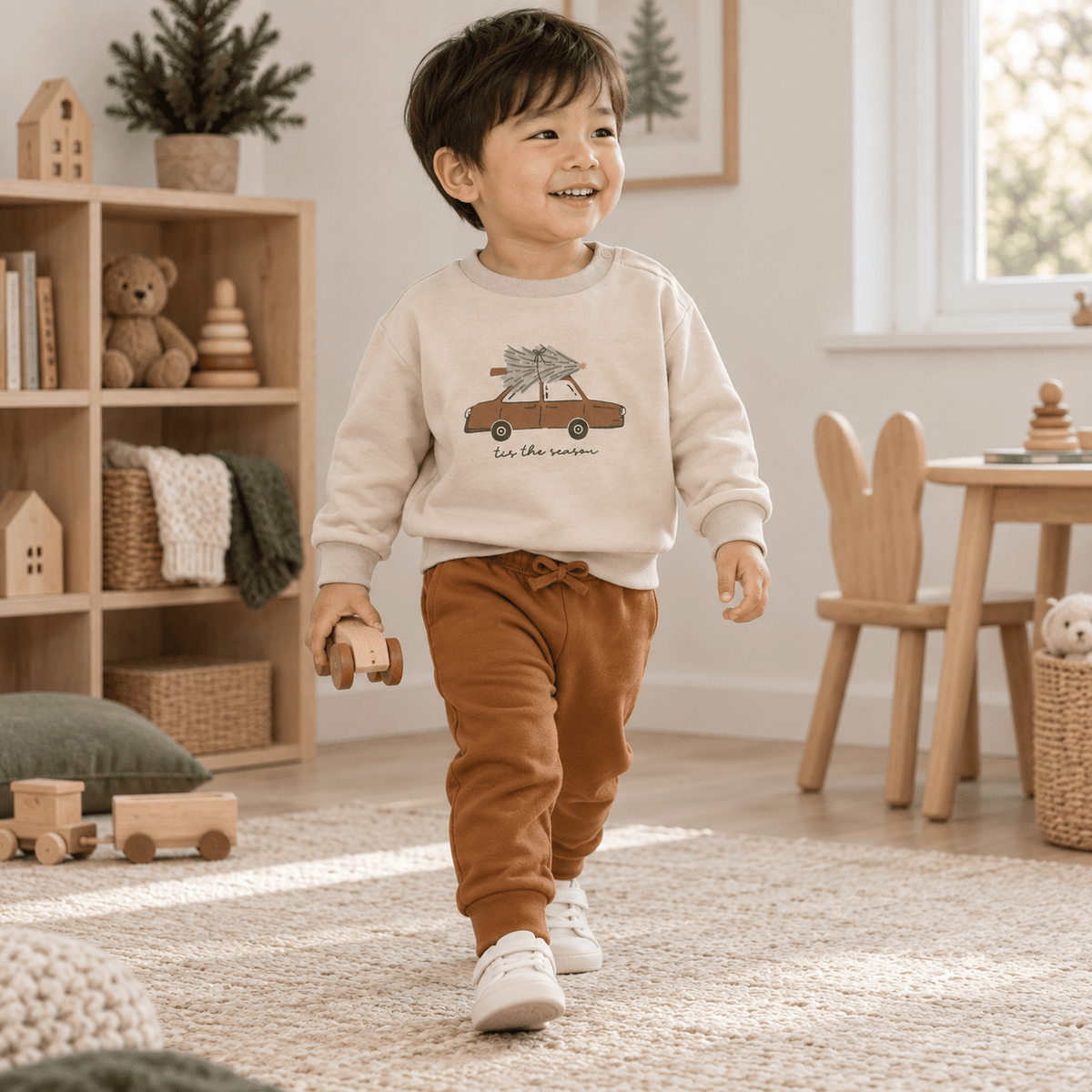 Magnolia Baby_Boy Playwear Set - 'Tis the Season Sweatshirt & Chestnut Joggers_1