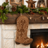 Brown Cowboy Boot Christmas Stocking - Magnolia BabyStocking
