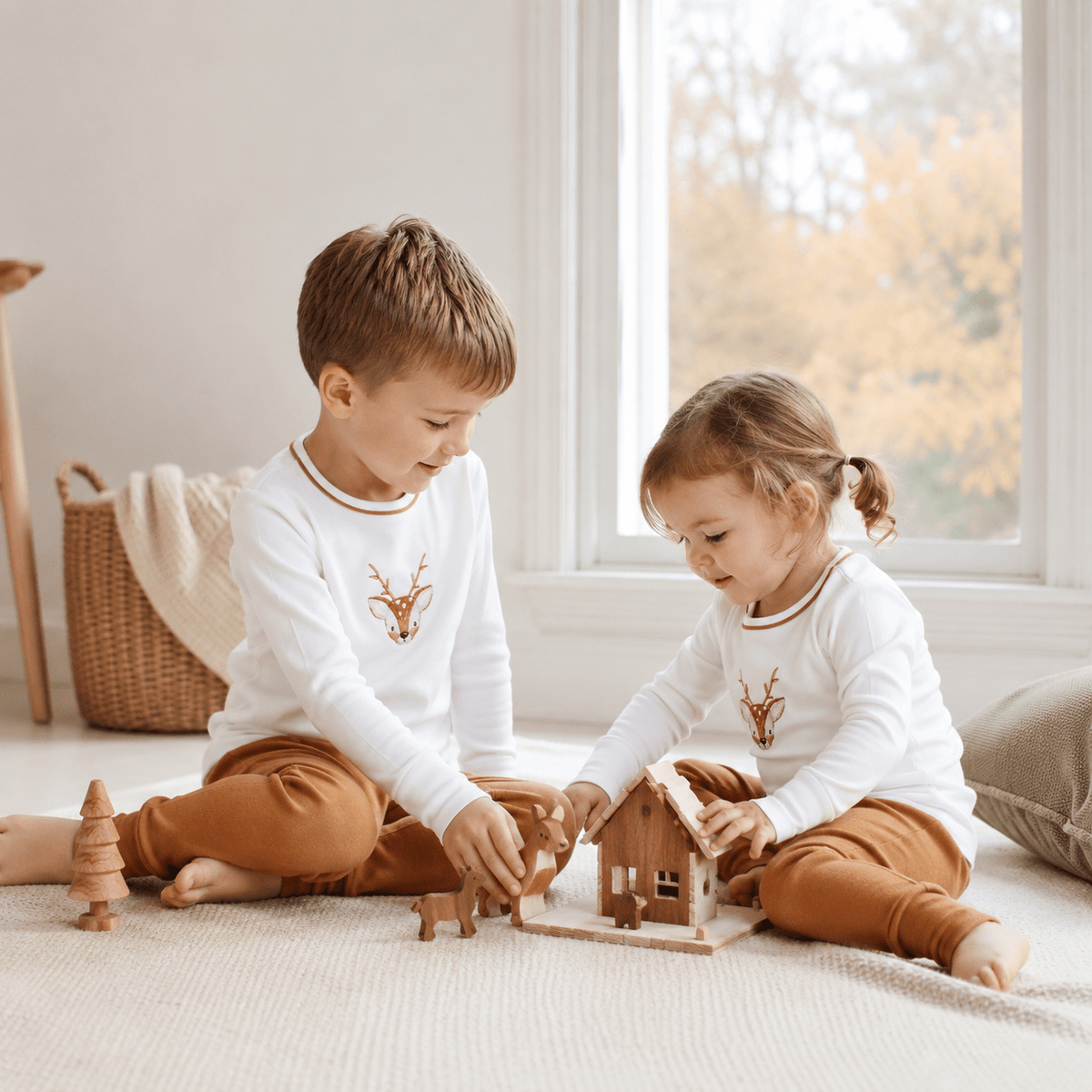 Luna and Arlo_Buckhead Hand-Embroidered Long Pajamas_1