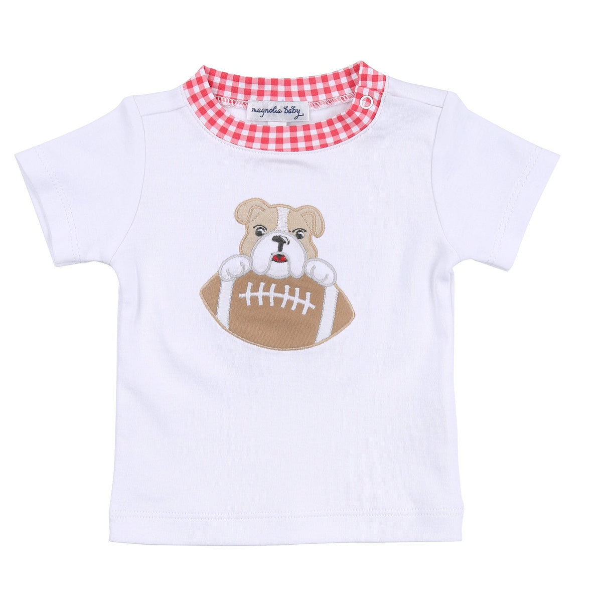 Bulldog Football Applique Boy T-Shirt - Magnolia BabyT-Shirt