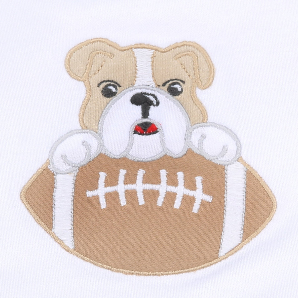 Bulldog Football Applique Boy T-Shirt - Magnolia BabyT-Shirt