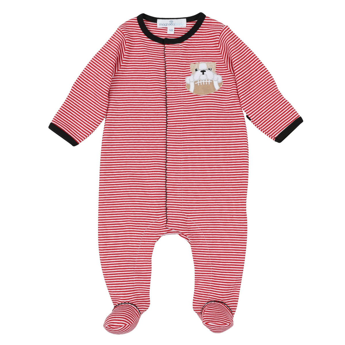 Magnolia Baby_Bulldog Pride Applique Footie_1