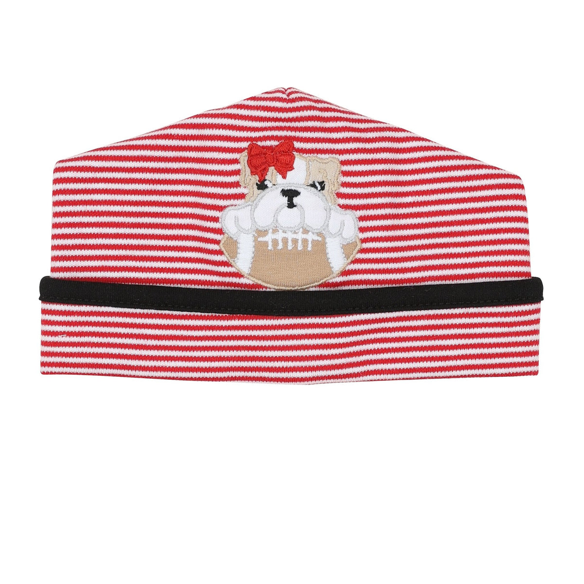 Magnolia Baby_Bulldog Pride Applique Hat - Red Girl_1
