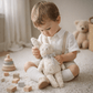 Bunny Doll with Grey Ribbon - 14" - Magnolia BabySoft Toy