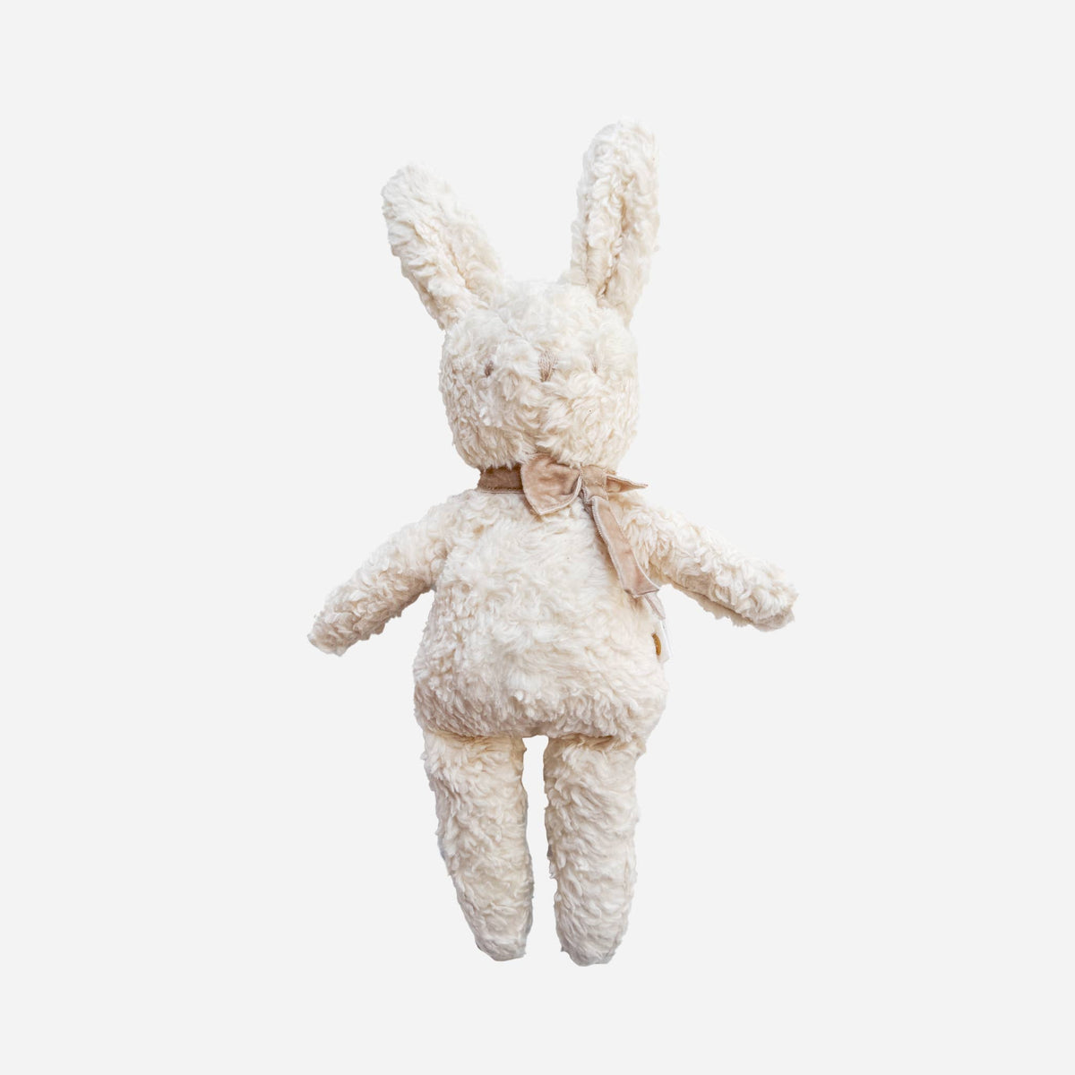 Bunny Doll with Taupe Velveteen Ribbon - 14" - Magnolia BabySoft Toy