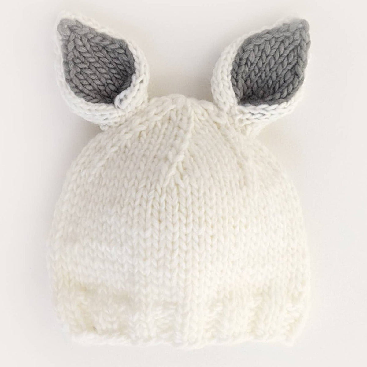 Bunny Ears Knit Hat - White - Magnolia BabyWinter Hat