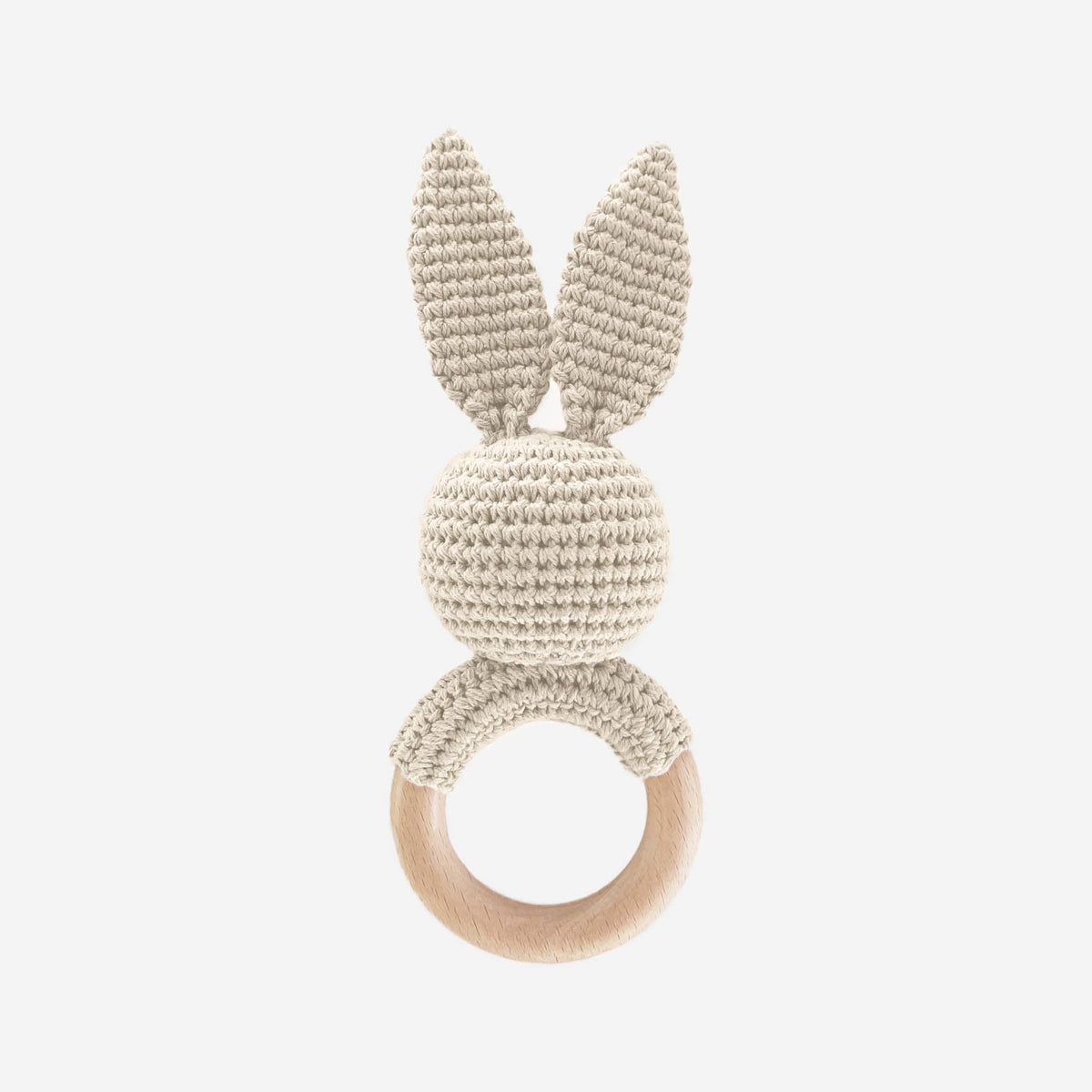 Bunny Teether Rattle - Cream - Magnolia Baby
