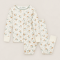 Luna and Arlo_Bunny's Daisy Garden Long Pajamas_1