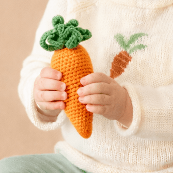 Carrot Hand Crocheted Rattle - Magnolia BabyRattle