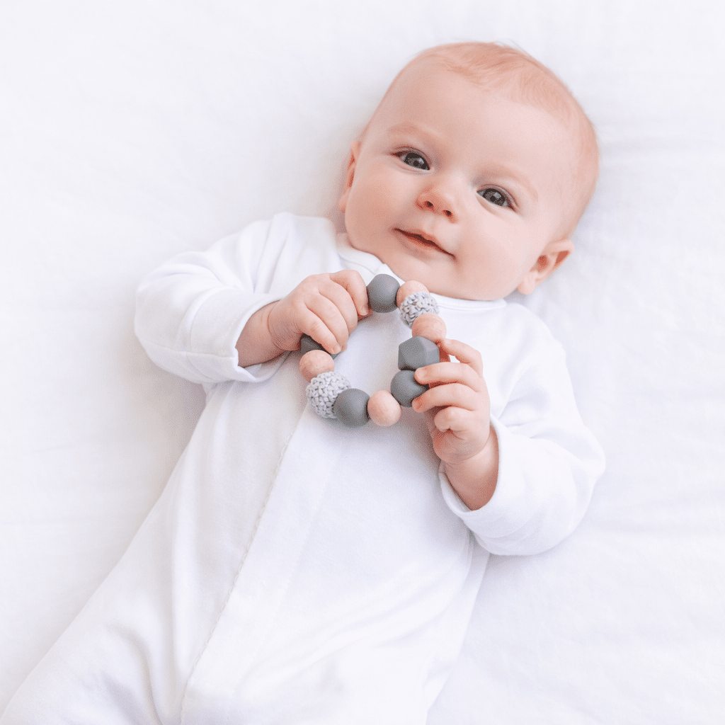 Chewable Teething Ring - Sage Green - Magnolia BabyTeether