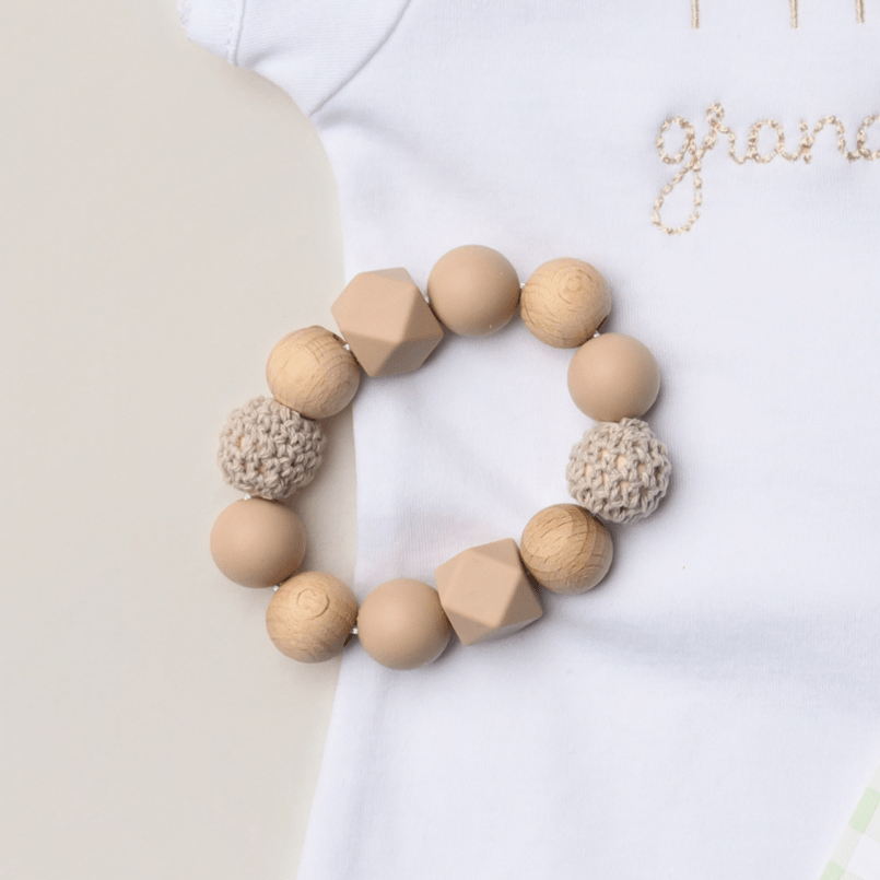 Chewable Teething Ring - Tan - Magnolia BabyTeether