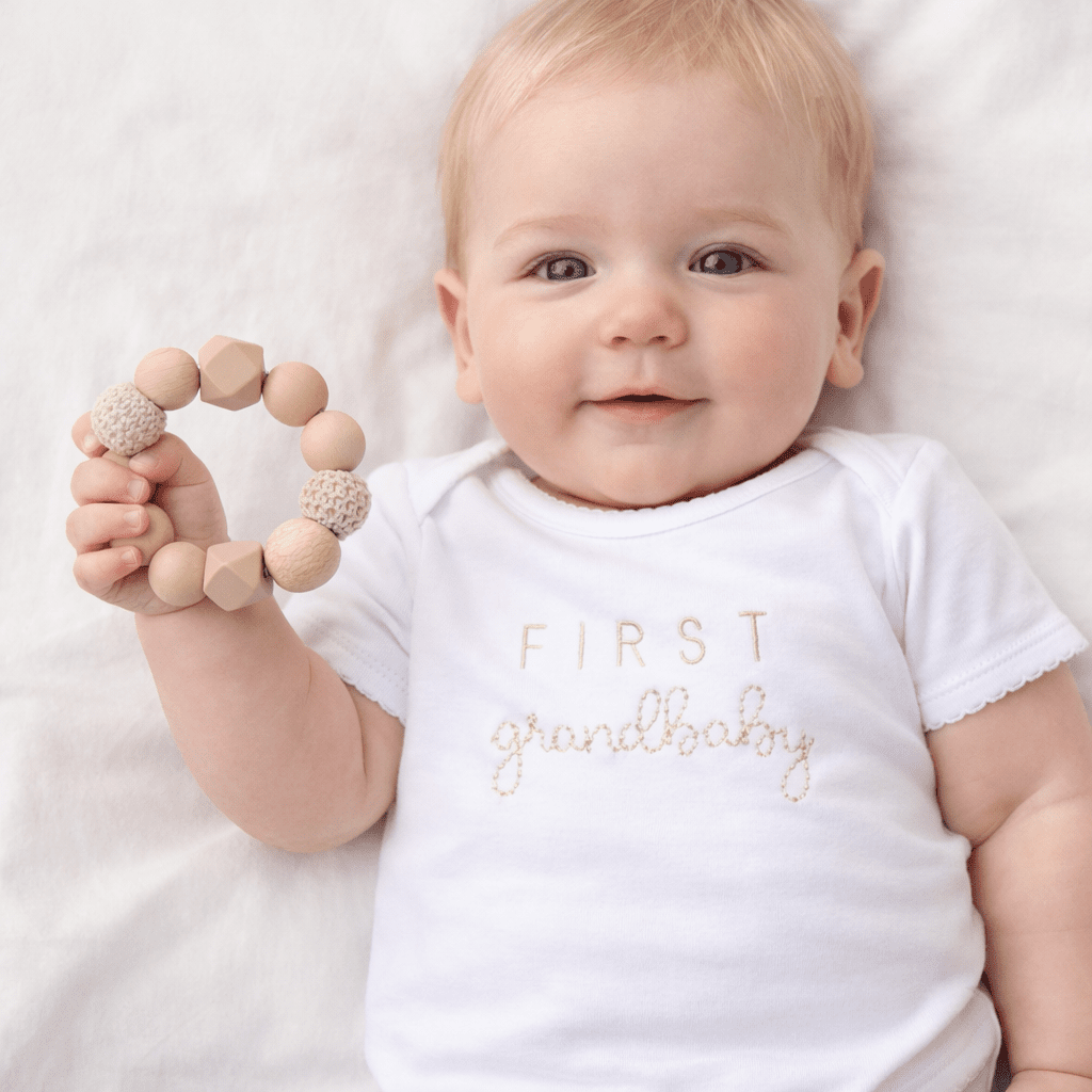 Chewable Teething Ring - Tan - Magnolia BabyTeether
