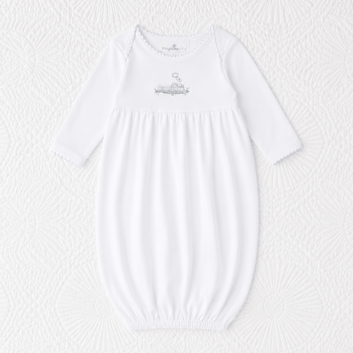 Choo Choo Train Gathered Gown - Magnolia BabyGown