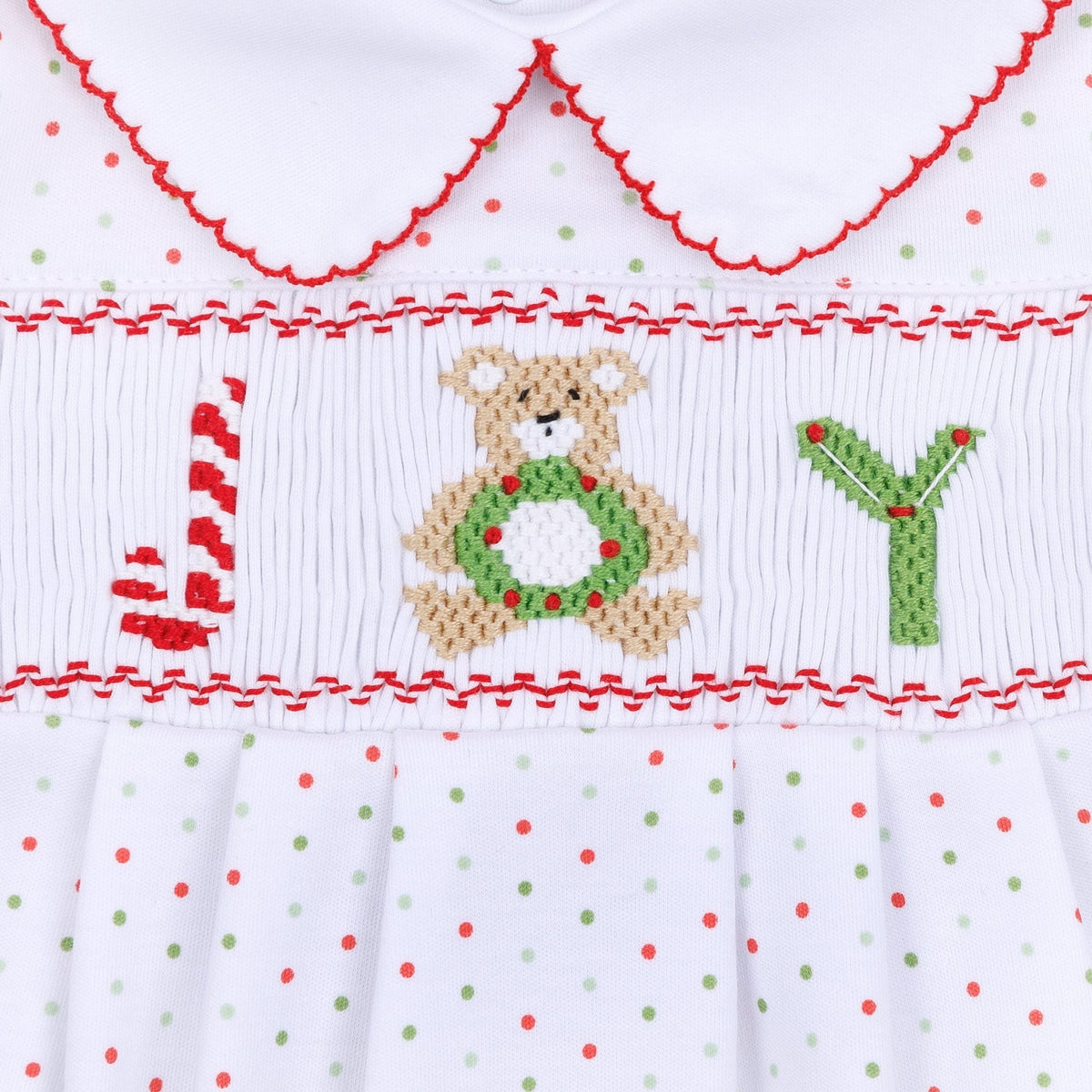 Christmas Joy Classics Smocked Short Sleeve Bubble - Red Boy - Magnolia BabyBubble