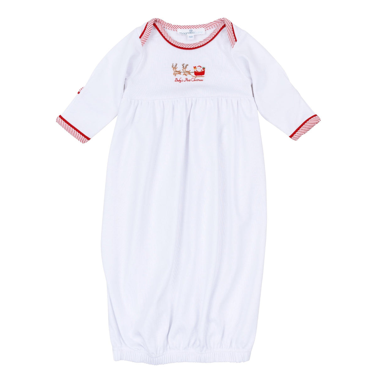 Magnolia Baby_Christmas Magic Baby's First Christmas Gathered Gown_1