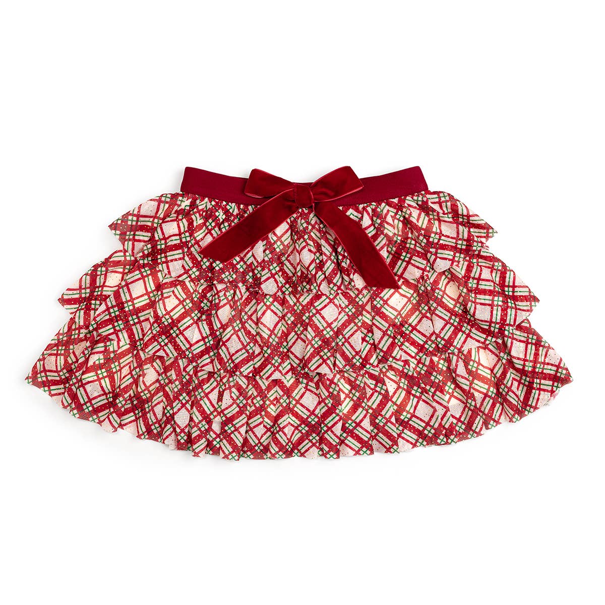 Christmas Plaid Tiered Tutu - Magnolia BabyTutu