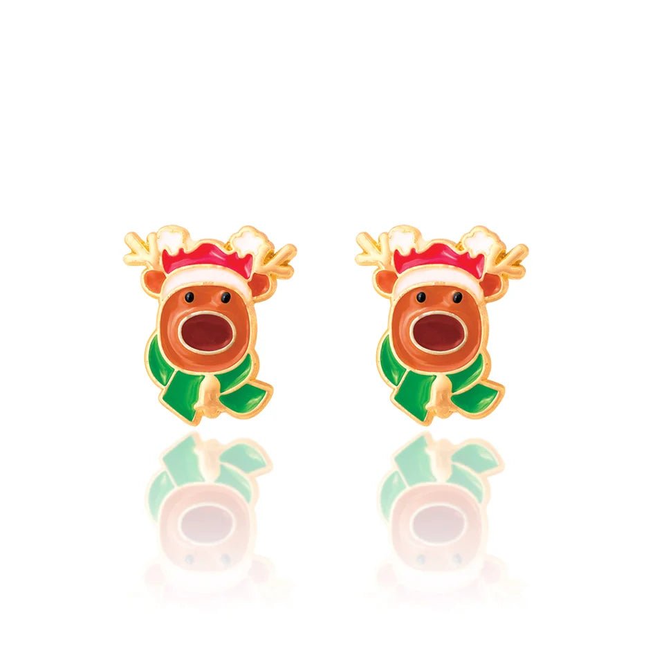 Christmas Reindeer Magic Cutie Stud Earrings - Magnolia BabyEarrings