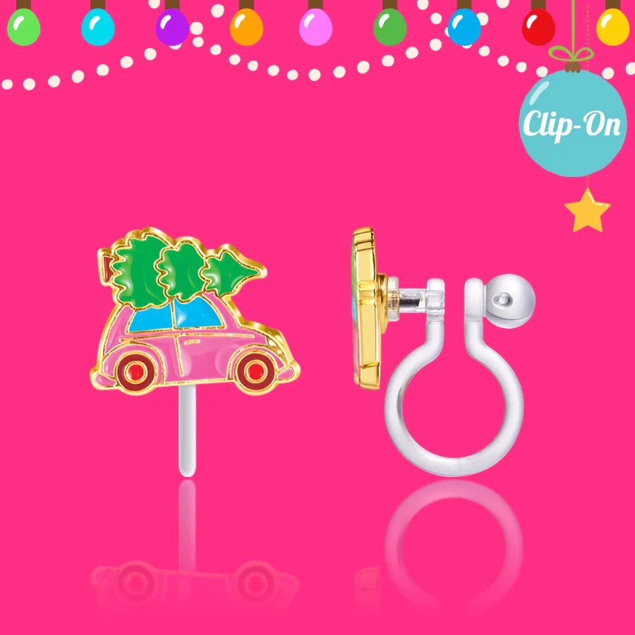 Christmas Tree Shopping Cutie Clip - on Earrings - Magnolia BabyEarrings