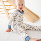 Cosmic Dinos Long Pajamas - Cobalt Blue - Magnolia BabyLong Pajamas