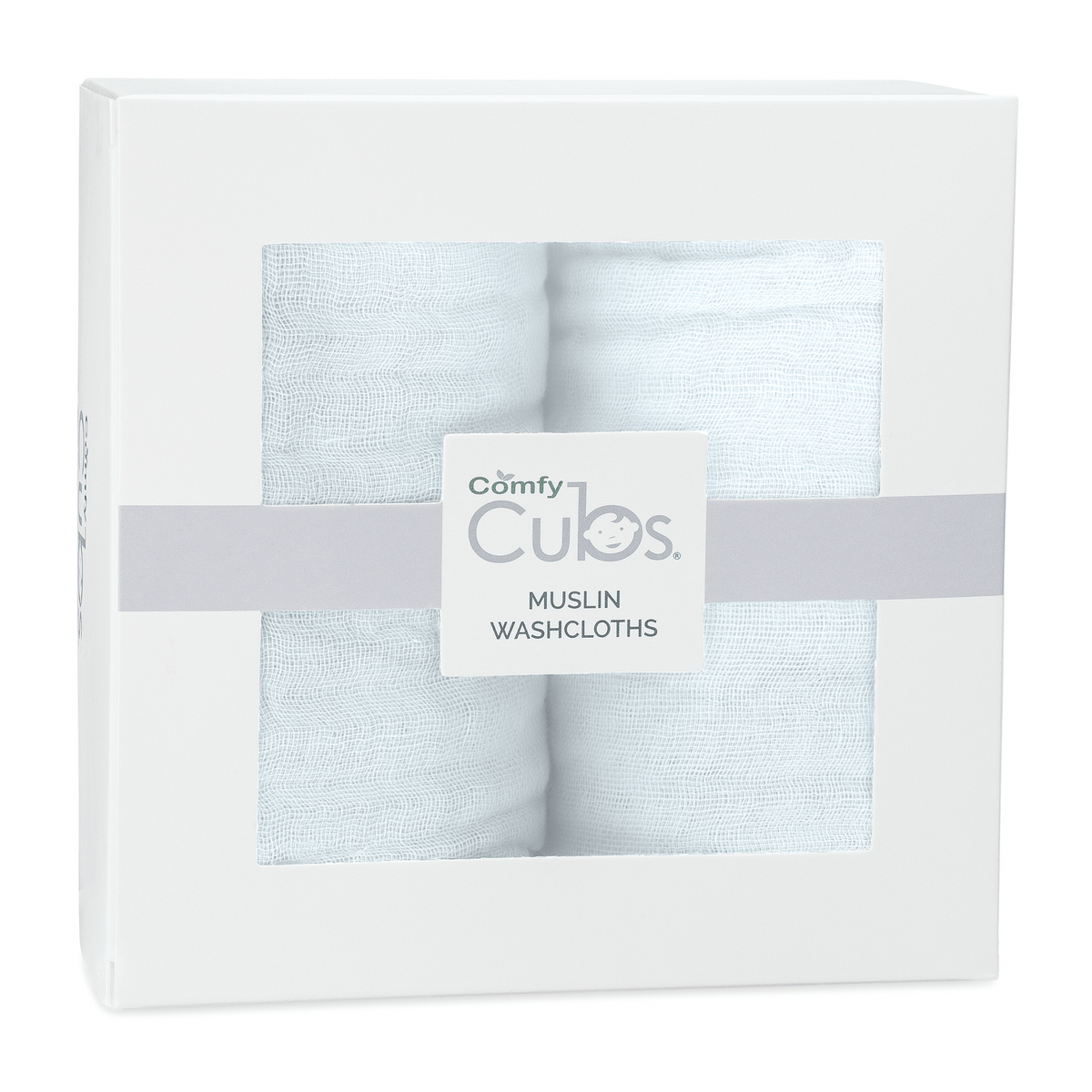 Cotton Muslin Baby Washcloths - White - Pack of 10 - Magnolia BabyBath Accessory