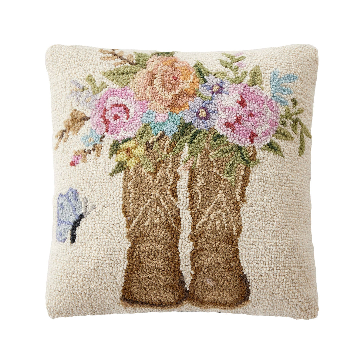 Peking Handicraft_Cowboy Boots & Roses Pillow_1