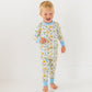 Luna and Arlo_Cowboy Christmas Long Pajamas - Sky_5