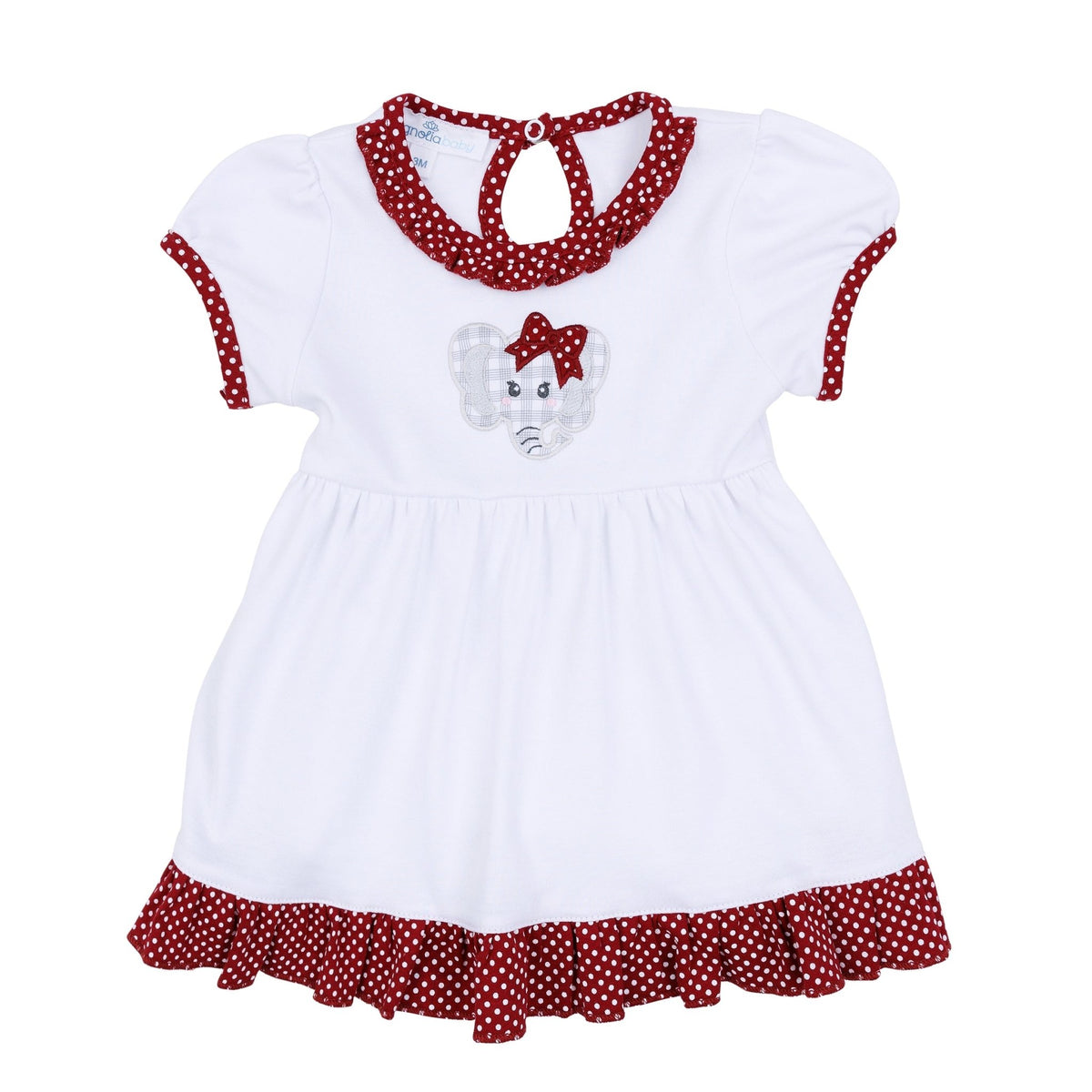 Crimson Cutie Applique Ruffle Dress - Crimson Girl - Magnolia BabyDress