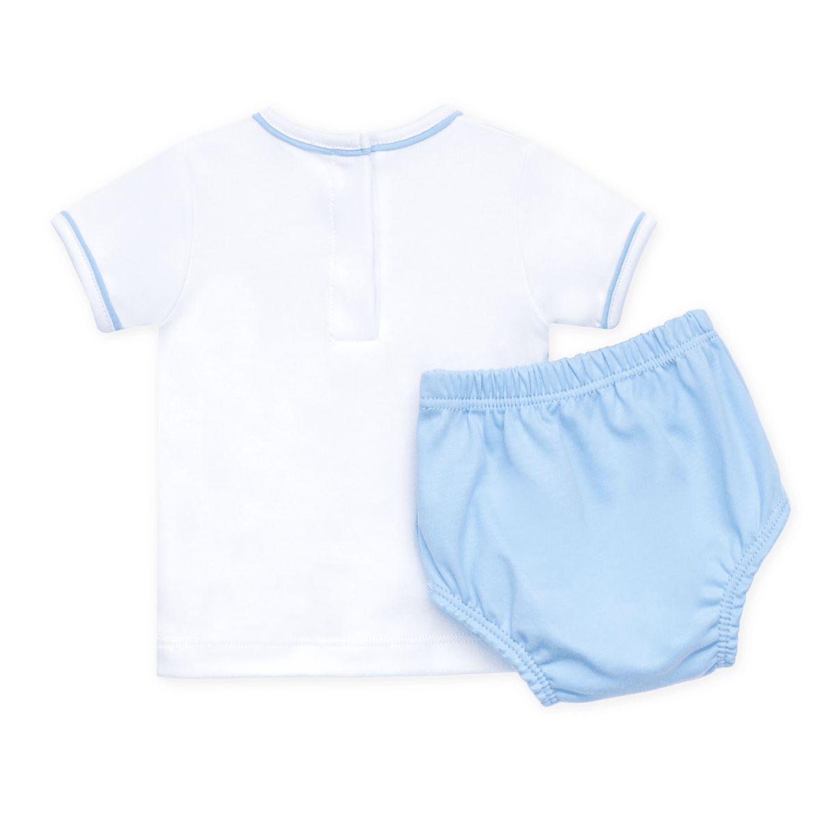 Darling Cowboy Boots Hand-Embroidered Diaper Cover Set - Light Blue - Magnolia BabyDiaper Cover