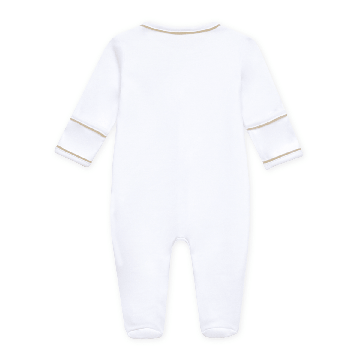 Darling Cowboy Boots Hand-Embroidered Footie - Ivory - Magnolia BabyFootie