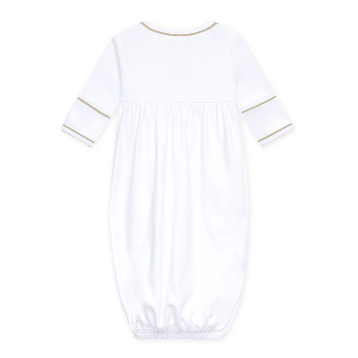 Darling Cowboy Boots Hand-Embroidered Gathered Gown - Ivory - Magnolia BabyGown