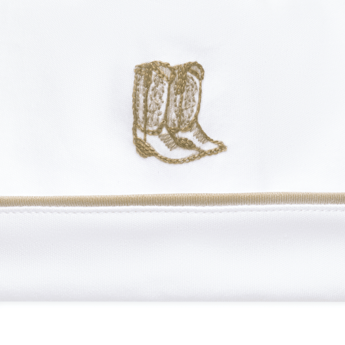 Darling Cowboy Boots Hand-Embroidered Hat - Ivory - Magnolia BabyHat