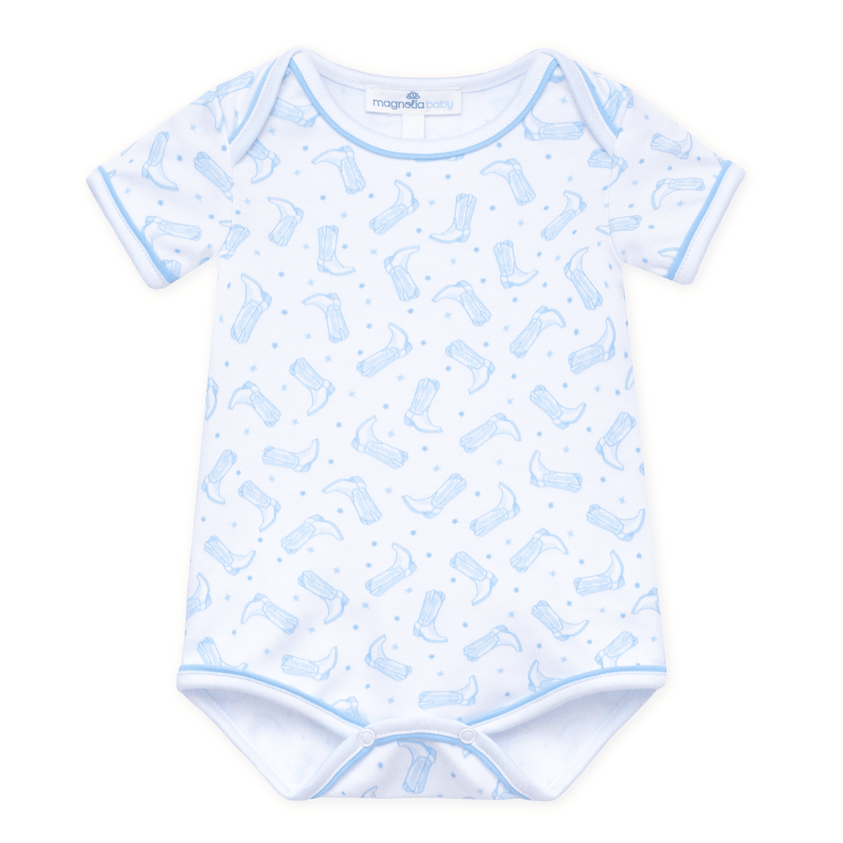 Darling Cowboy Boots Print Bodysuit - Light Blue - Magnolia BabyBodysuit