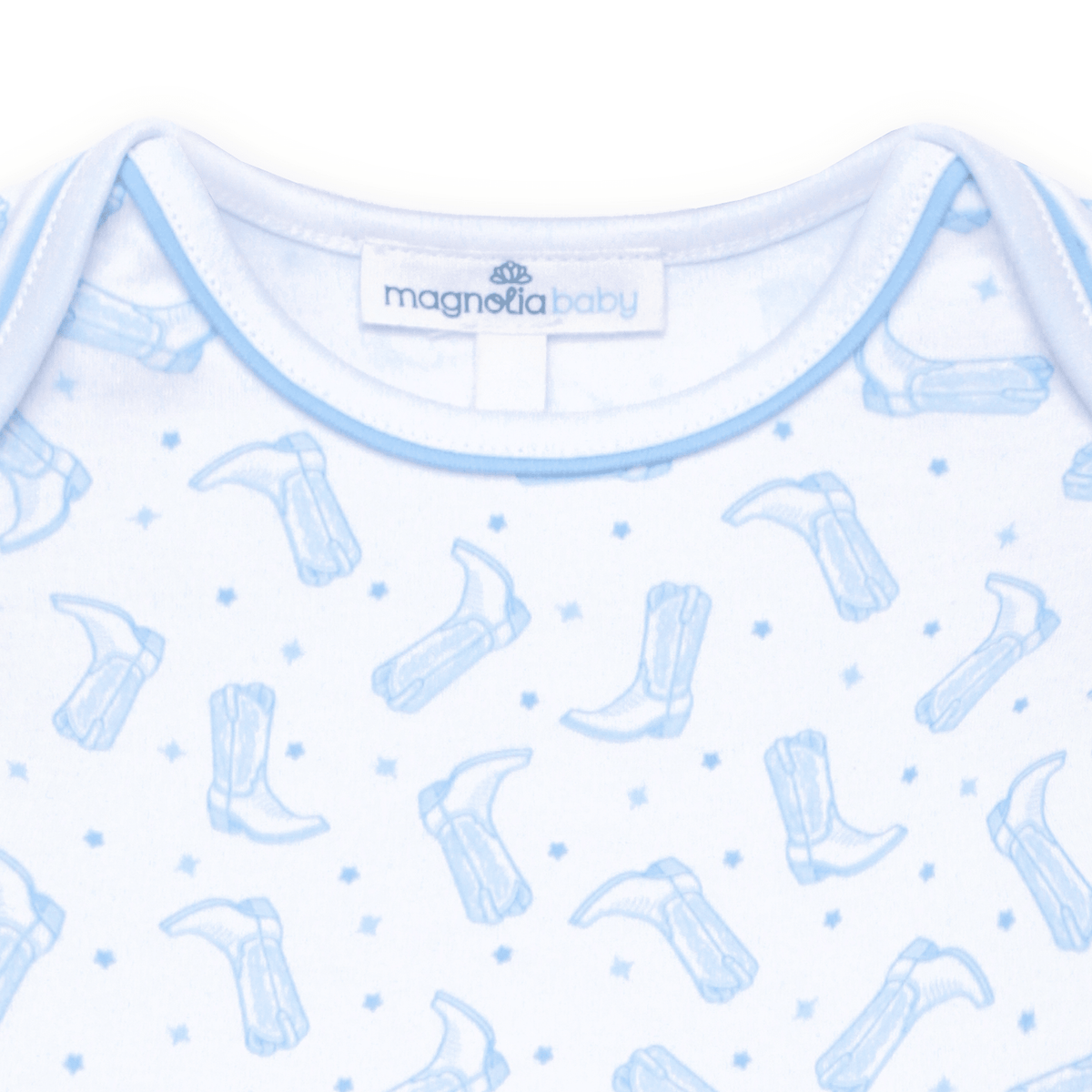 Darling Cowboy Boots Print Bodysuit - Light Blue - Magnolia BabyBodysuit