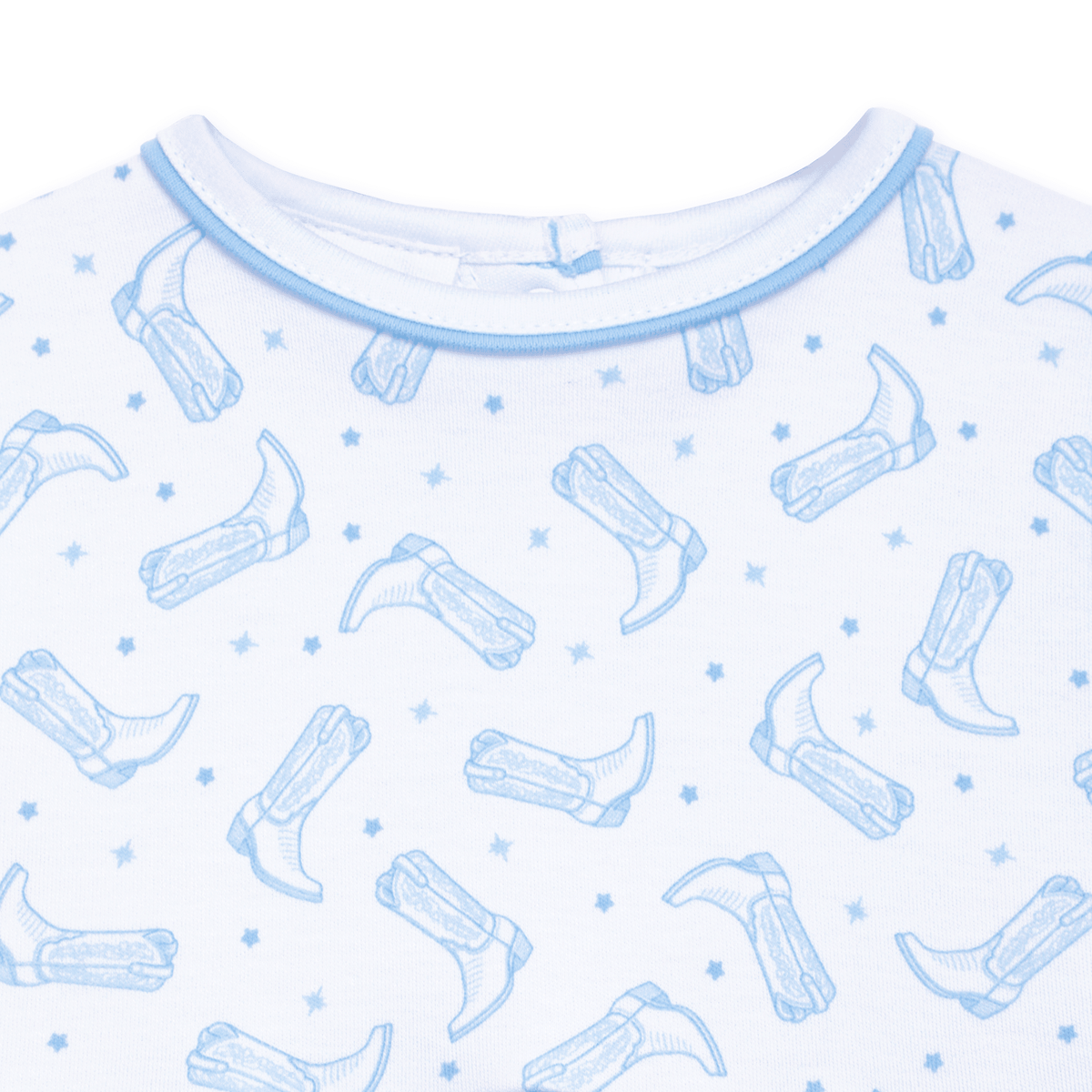 Darling Cowboy Boots Print Bubble - Light Blue - Magnolia BabyBubble
