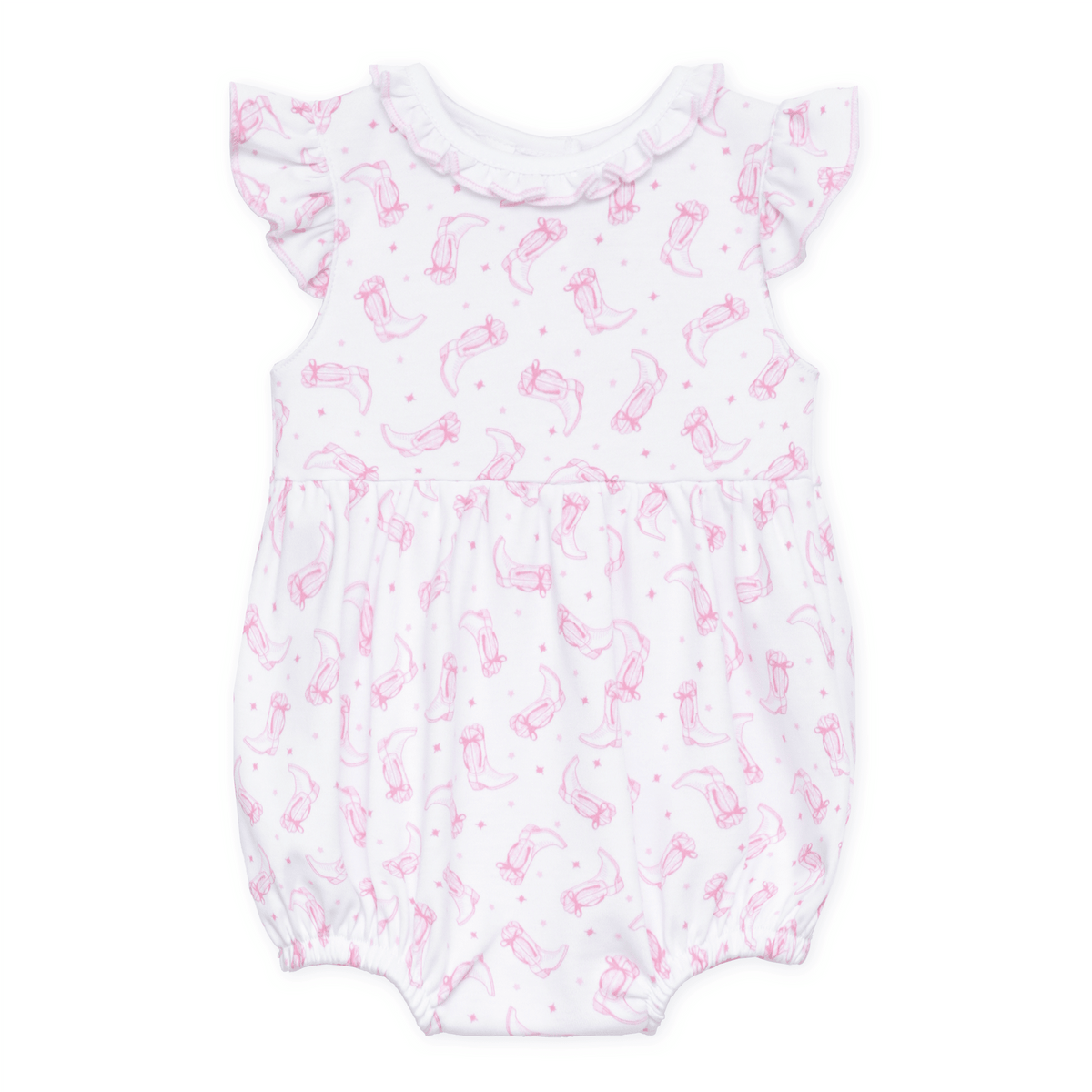 Darling Cowboy Boots Print Bubble - Pink - Magnolia BabyBubble