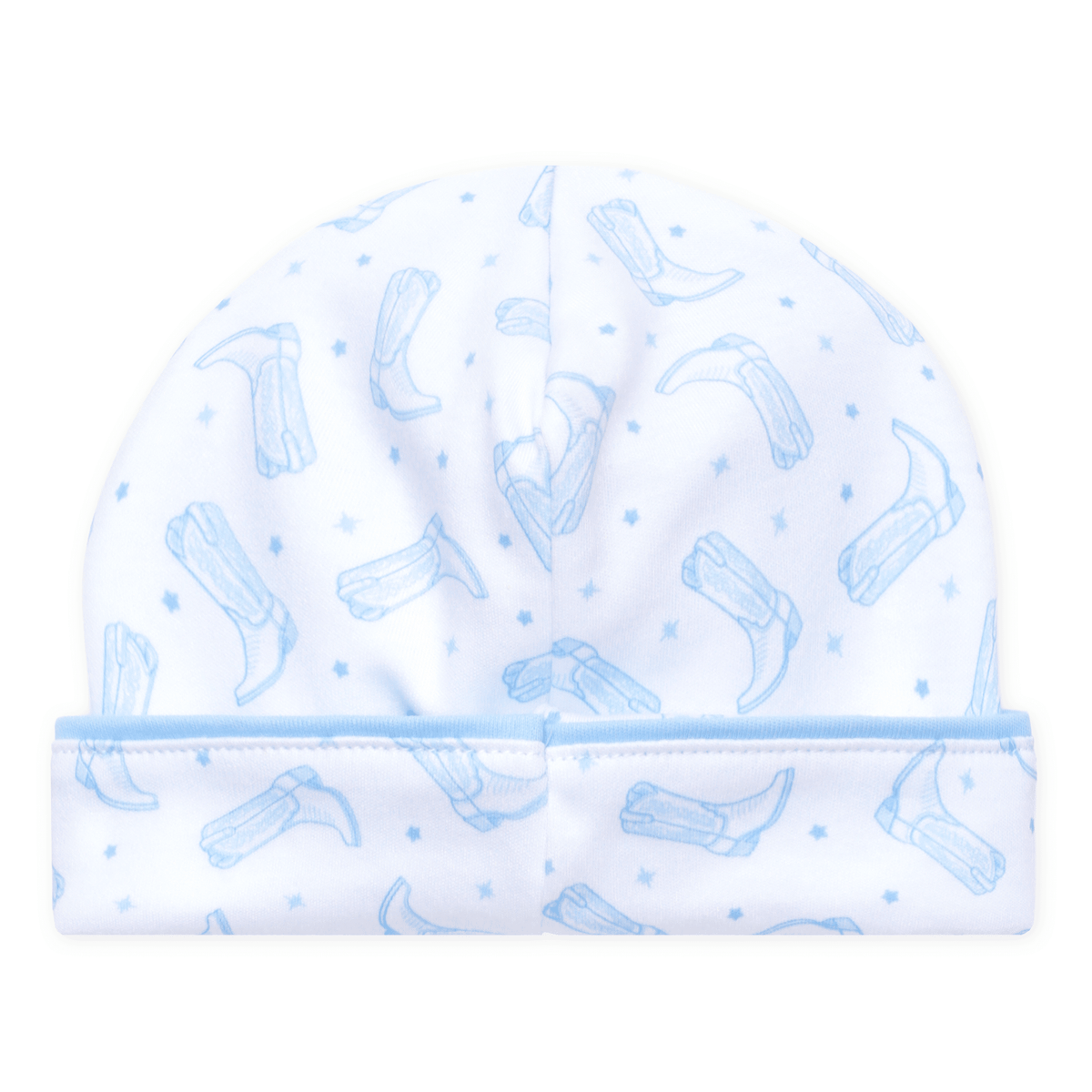 Magnolia Baby_Darling Cowboy Boots Print Hat - Light Blue_2