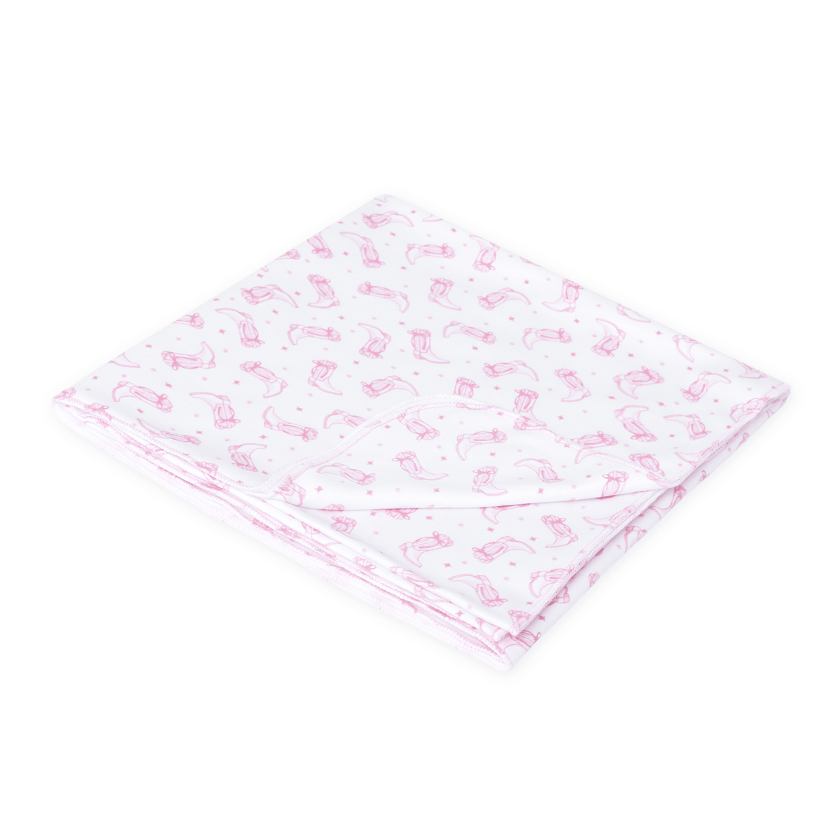 Darling Cowboy Boots Print Swaddle Blanket - Pink - Magnolia BabySwaddle Blanket